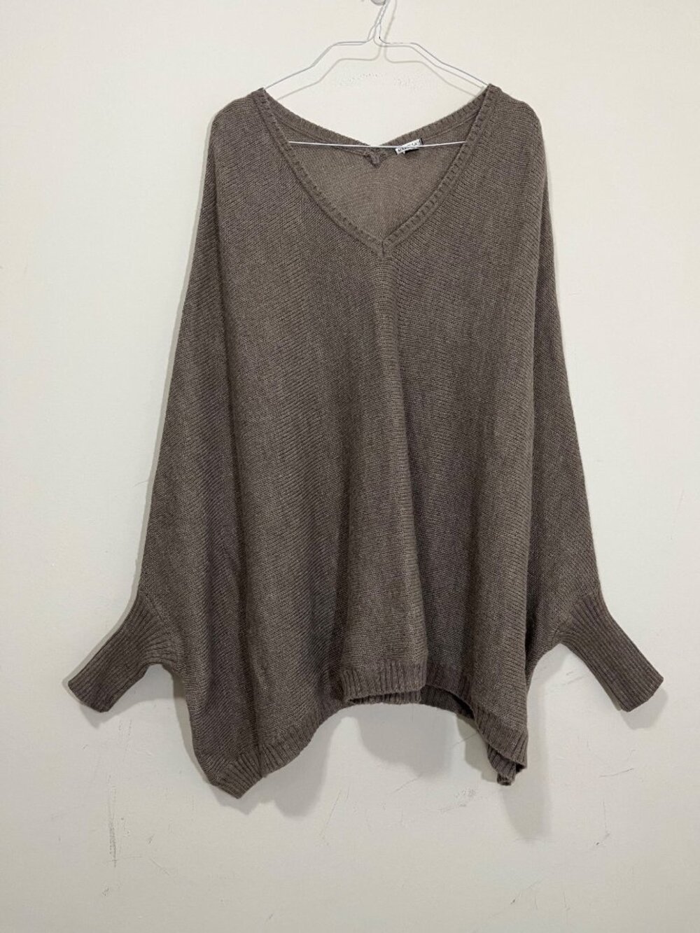 Marella Alpaca Wool Blend Oversized Batwing Poncho Sweater Sz M Italy Lagenlook
